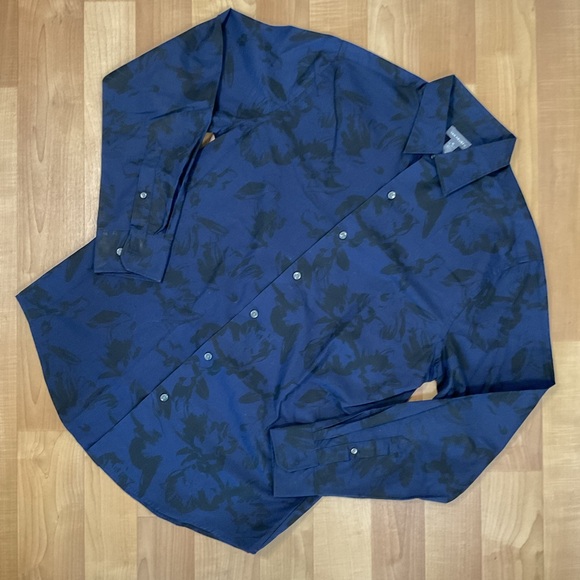 Van Heusen Other - Van Heusen Midnight Blue Patterned Shirt